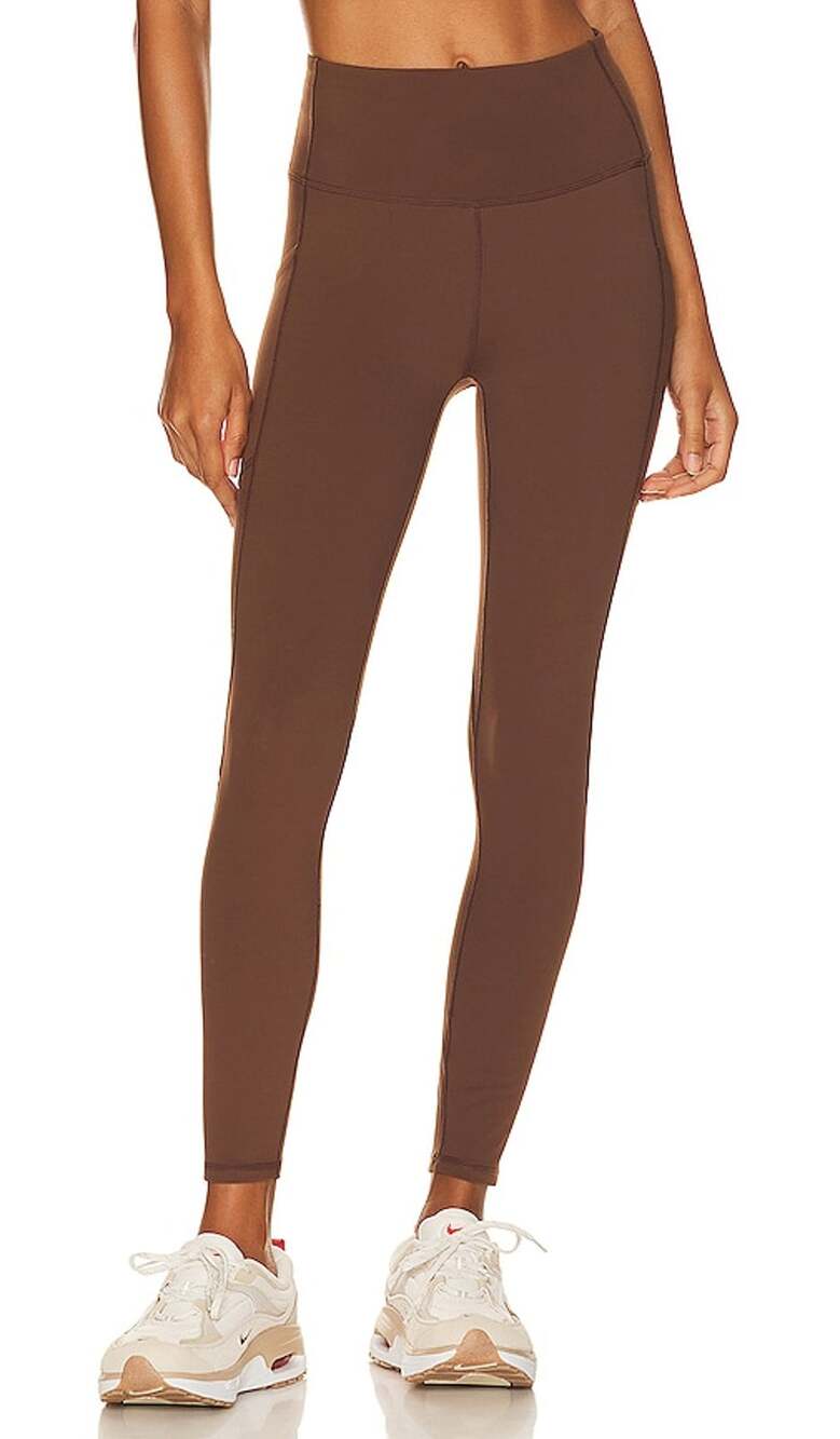 Varley Sculpting Brown Lets Go Pocket 2.0 Leggings Size S